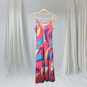 Abstract Multicolor Maxi Dress | Size Medium